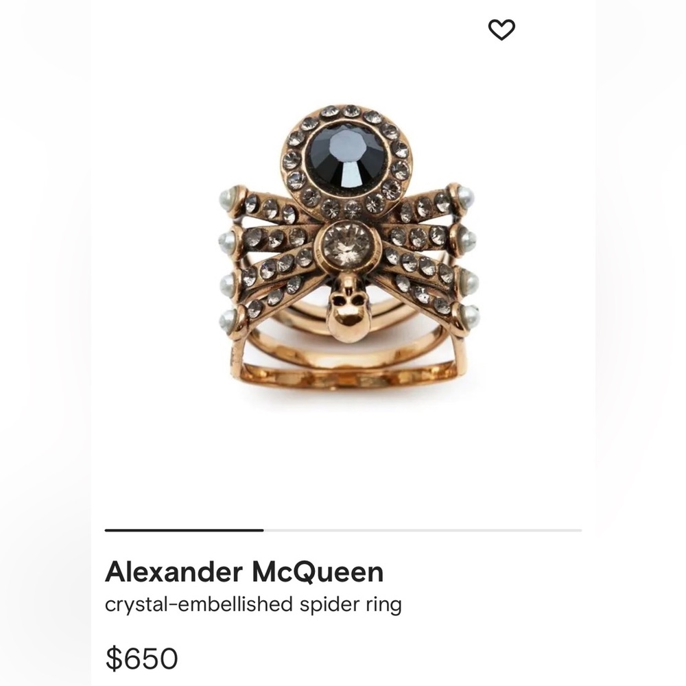 AUTHENTIC BNIB ALEXANDER MCQUEEN RING - Picture 13 of 14